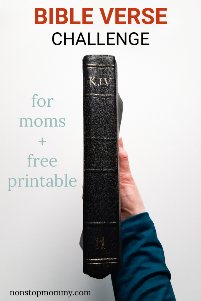 Bible Verse Challenge for Moms with Free Printable
