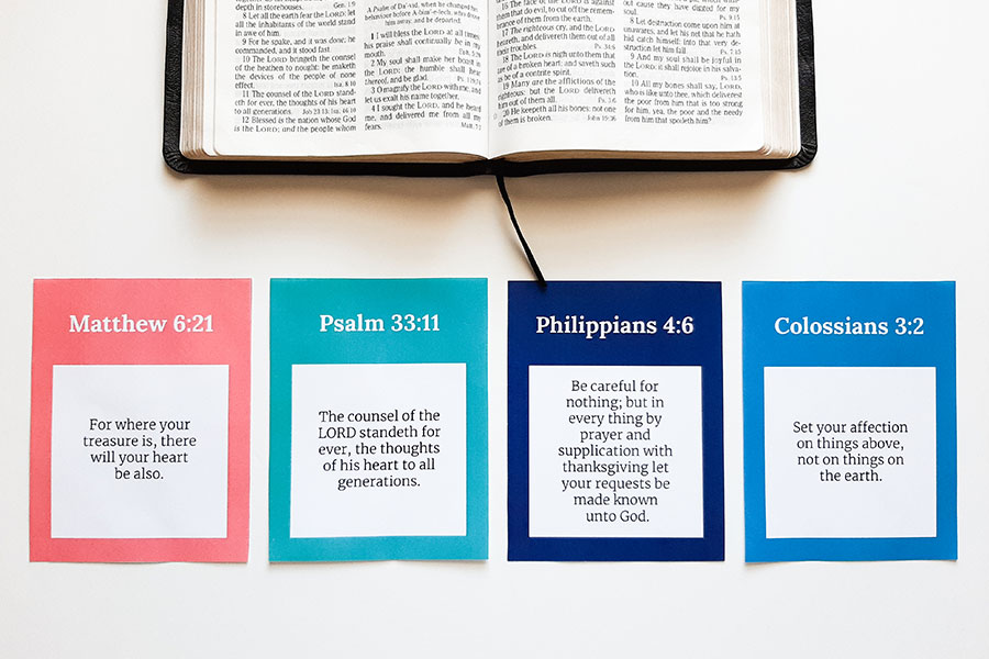 Free Bible Verse Card Printable and an Open KJV Bible