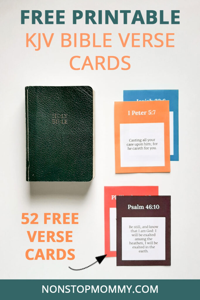 Free Bible Verse Card Printable and a Closed KJV Bible