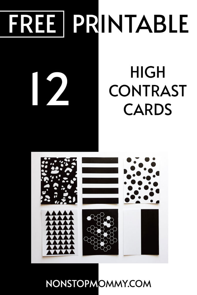 free printable high contrast cards for babies