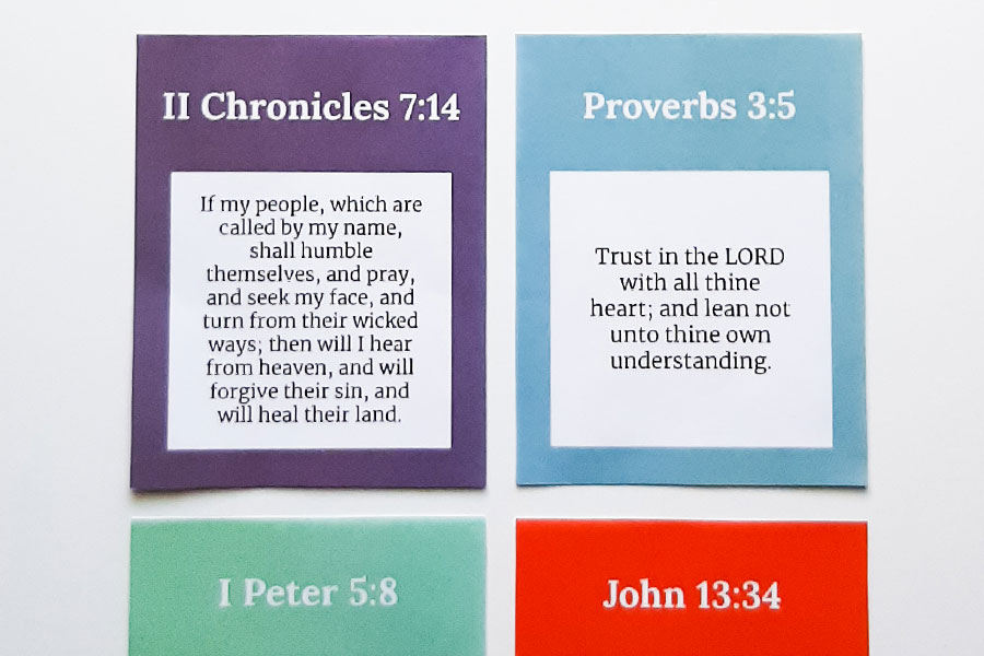 KJV Bible Verse Cards
