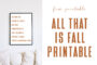 Free Minimalist Fall Printable - Nonstop Mommy